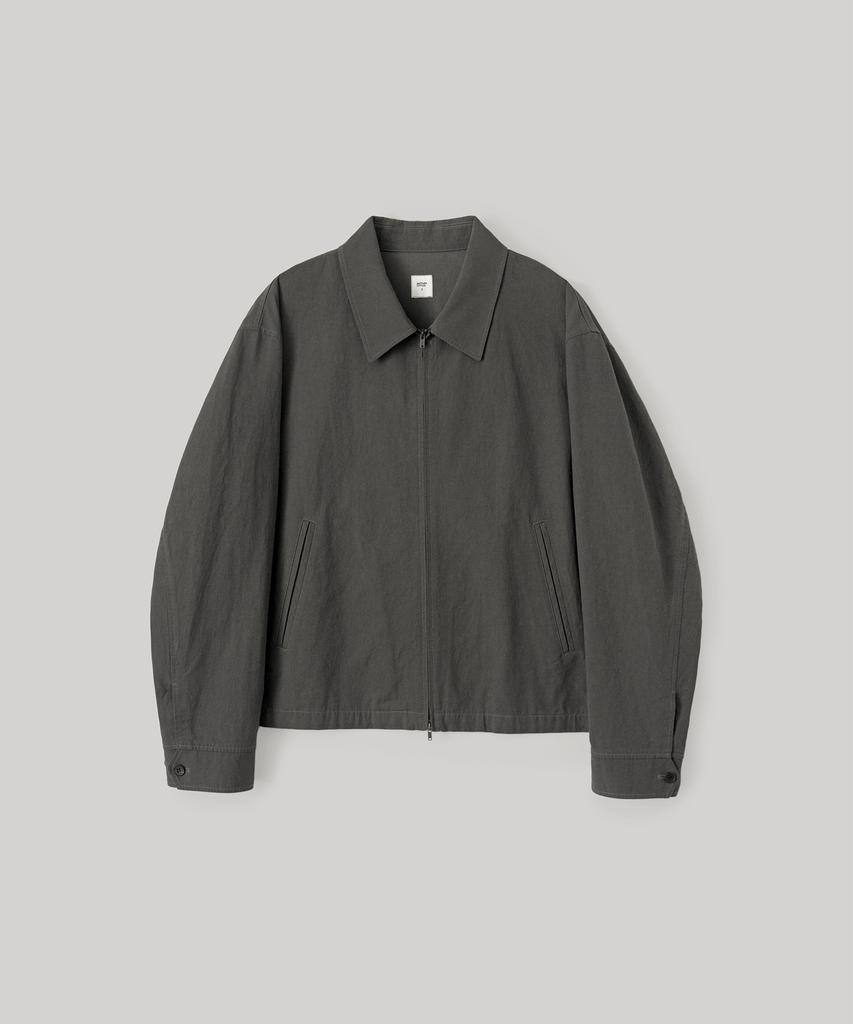 Another Office Soutien Collar Blouson (Charcoal)