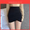 Womens High Waist Irregular Mini Skirt With Stretch Cotton Blend For Spring Casual Wear