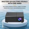 Portable Projector LED Movie Projector 6000lm Brightness HiFi Stereo Speaker HD USB 3.5mm Port for Home Gathering for Phone PC