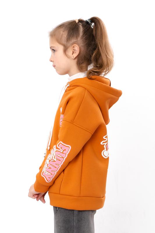 Kız Çocuk Sıcak Fermuarlı Kapüşonlu Sweatshirt – Baskılı Tasarımlı, 6395-025-33-5 HC