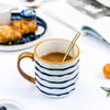 YWDL 400ml Bumpy Surface Ceramic Coffee Mug Heat-resisting Milk Oats Breakfast Cup With Handgrip Home Mug Drinkware Japanese