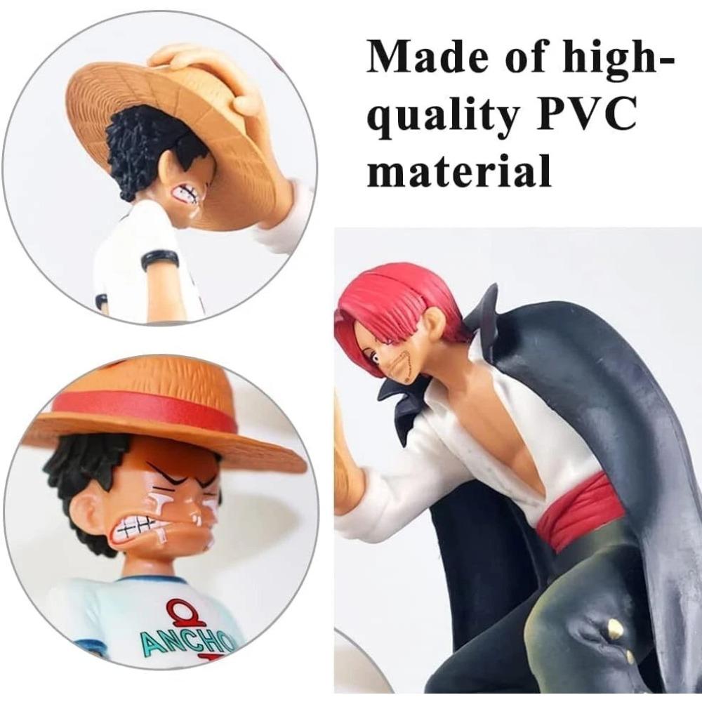 One Piece Surrounding Straw Hat Road Flying Red Haired Shanks Handmade Model Desktop Car Ornament Scene Collection Edition