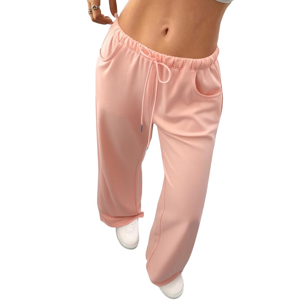 Women's Wide-leg Athletic Pants, Loose Straight-leg Casual Pants, Athletic Jogging Pants