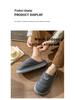 Extra Große Herren PU Leder Plüsch Hausschuhe - Warme Indoor Schuhe für Herbst und Winter