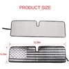 Windshield Flag Sunshade Sun Shade Heat Shield Sun Visor Mat Compatible With Jeep Wrangler Rubicon Sahara TJ JK JKU 2 Door & 4 Door
