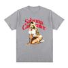 Sabrina Carpenter 2025 newTShirt High Quality Teeshirt Sleeve WomenUnisex 100cotton Gothic Tshirt Round Neck Summer Tees
