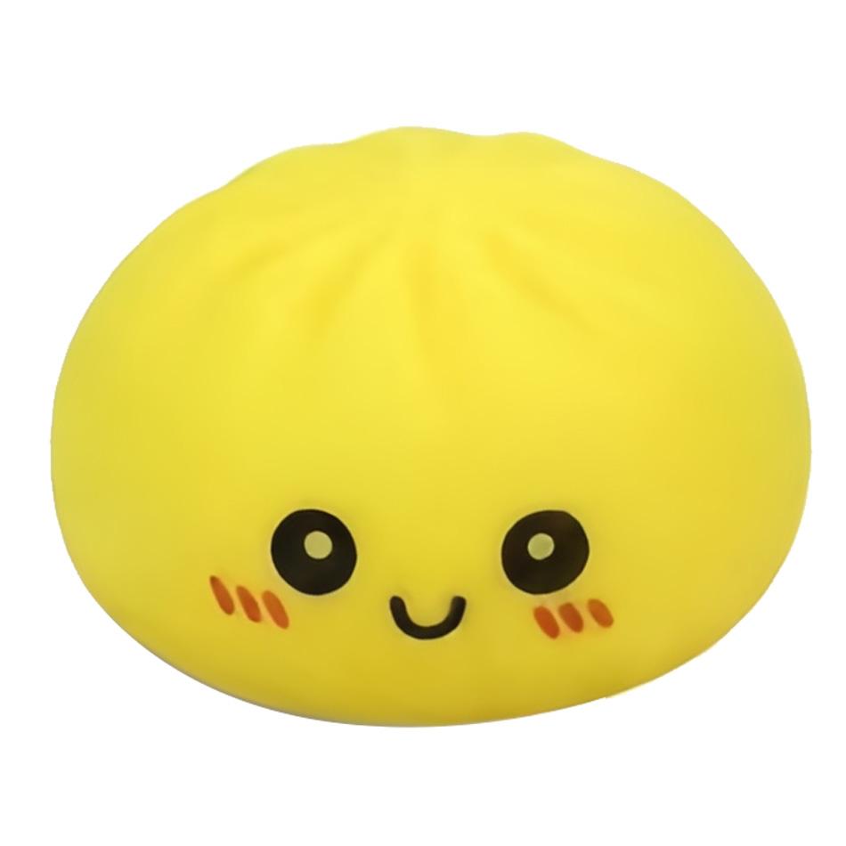 Aesthetic Led Bun: Glowing Bubble Spitting Squeeze Toy, Realistic Food Ornament, Solid Gel Sensory Stress Reliever, Gift