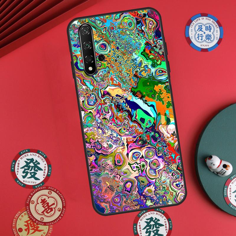 Psychedelic Trippy Art For Huawei Nova Y60 Y70 Y90 Y72 Y73 Y61 Y91 7i 8i 11i 12i 12s 9 10 SE P20 P30 P40 Lite Case