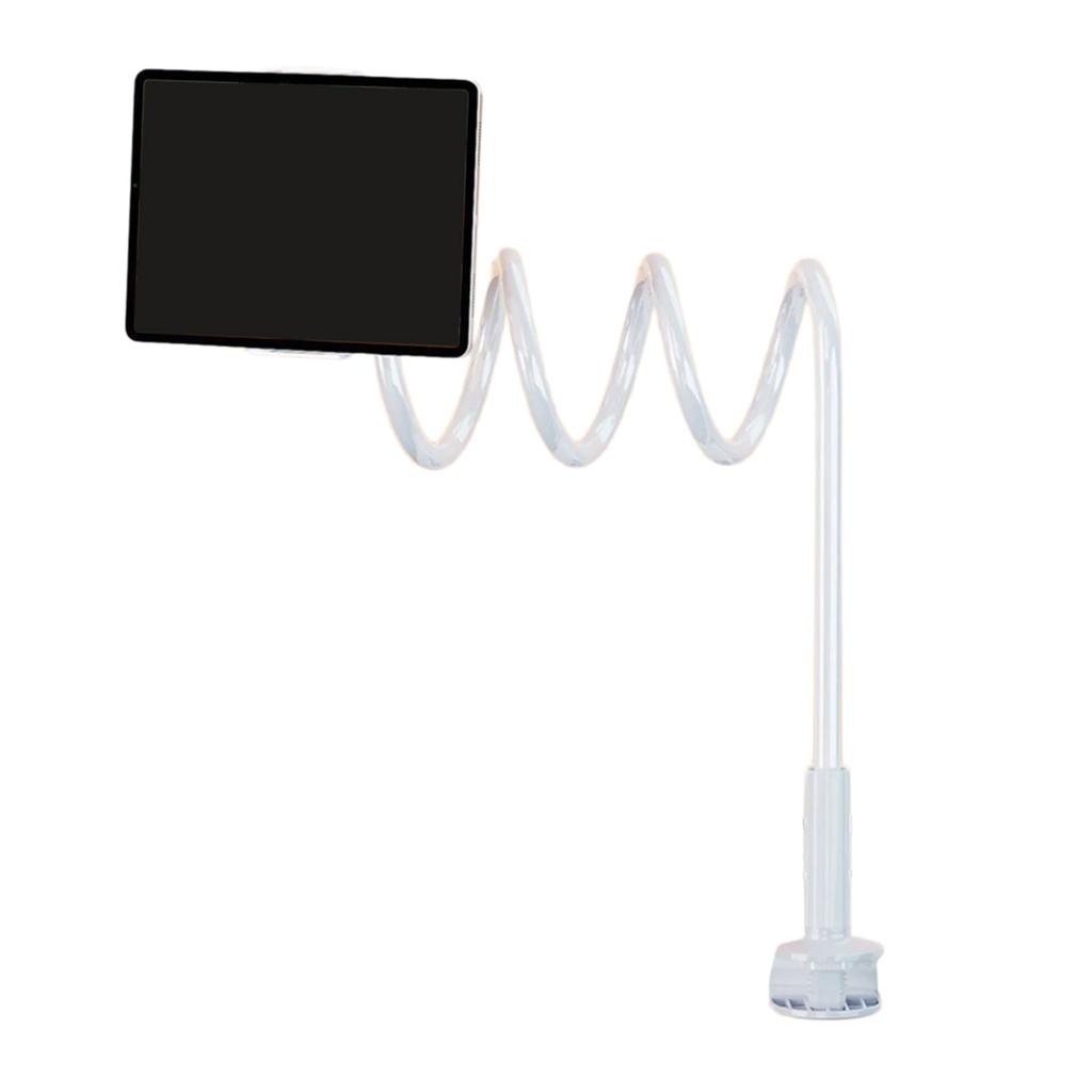 Gooseneck Tablet Mount Holder for Bed Flexible Tablet Arm Clamp for Bed Flexible Tablet Stand Lazy Arm Holder Clamp