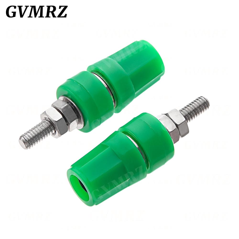 5PCS M4X36 Pure Copper Terminal 4MM Banana Jack Socket 20A Binding Post Banana Plug Connector M4*36 Black Red Blue Green Yellow