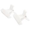 Pack of 6 Butterfly Hairdressing Hairdressers Clamp Salon Clips Grips White