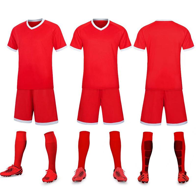 

Football Suit, Men S And Women S Adult Children S Training Suit, Primary School Game Jersey, Kindergarten Short-Sleeved Clothing Jersey 20 yards красный
