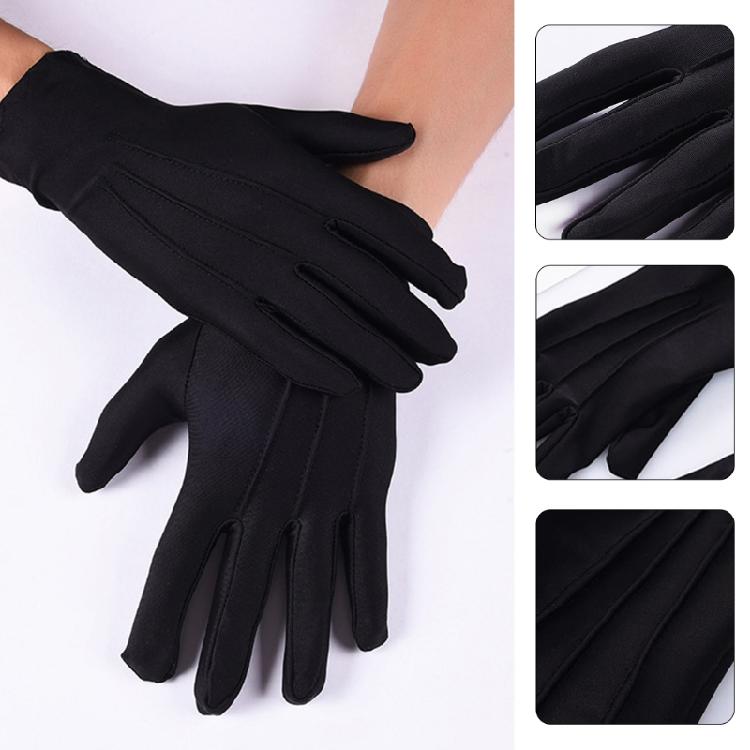 Formal Party Tuxedo Guard Gloves Stretchy for Police for Parade Mittens for Wome