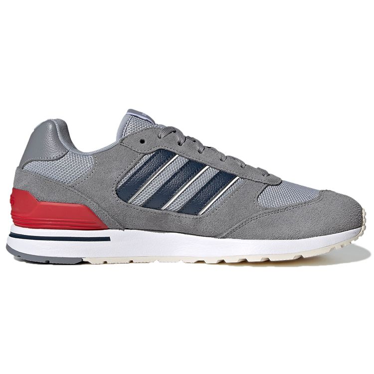 Adidas Neo Run 80S Retro Comfortable Shock Absorption Non-Slip Wear-Resistant Low-Top Casual Running Shoes Unisex Sneakers Gray Blue GV7305