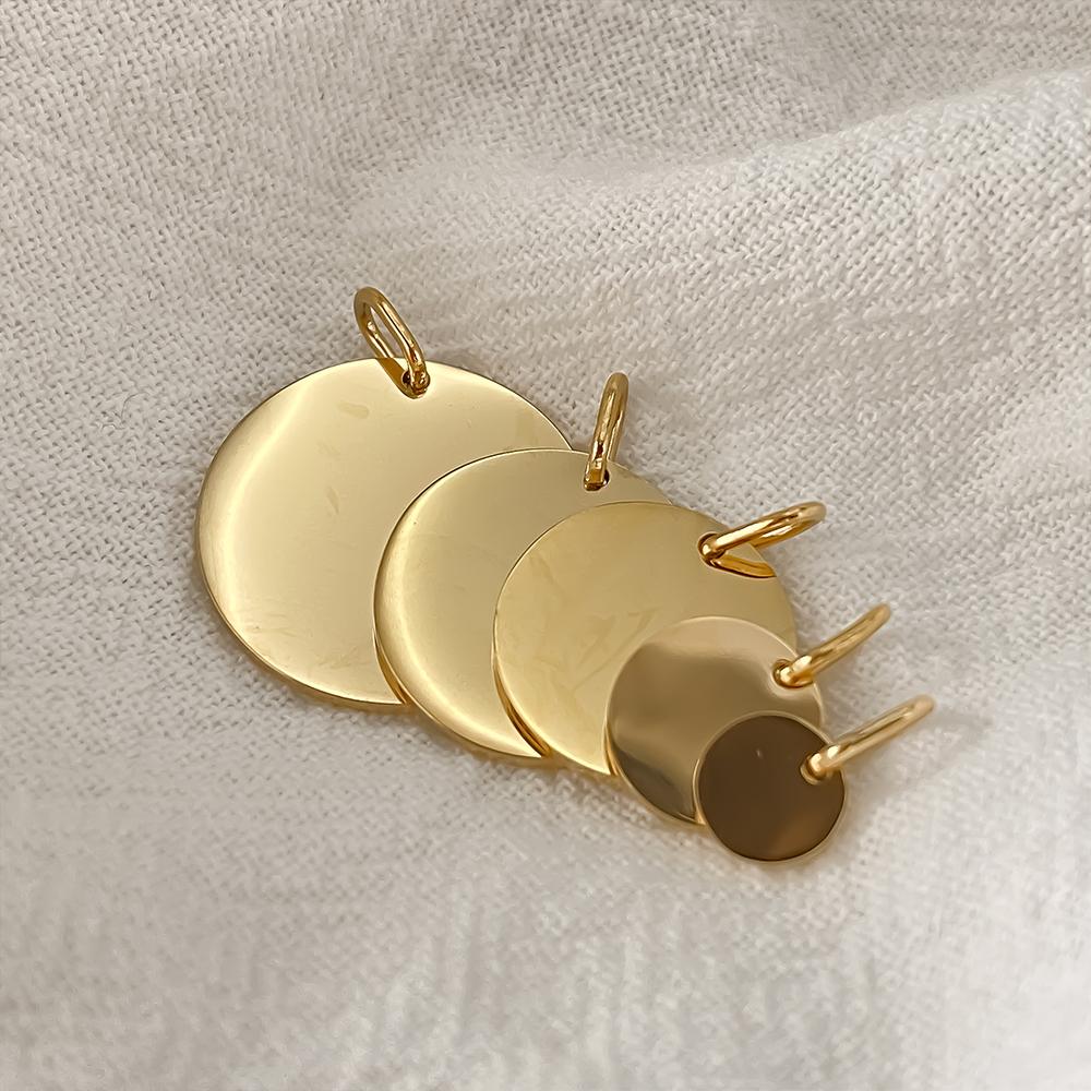 EManco Minimalist Geometric Round Pendant Homemade Bracelet and Necklace Making Accessories