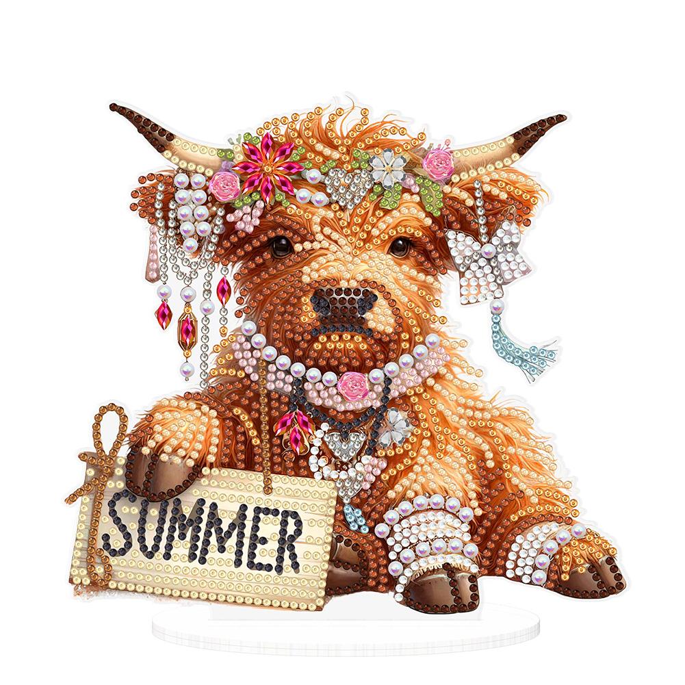 

Animal Acrylic Special Shape Table Top Diamond Painting Ornament Kits Diamond Painting Desktop Decorations for Home Office Decor