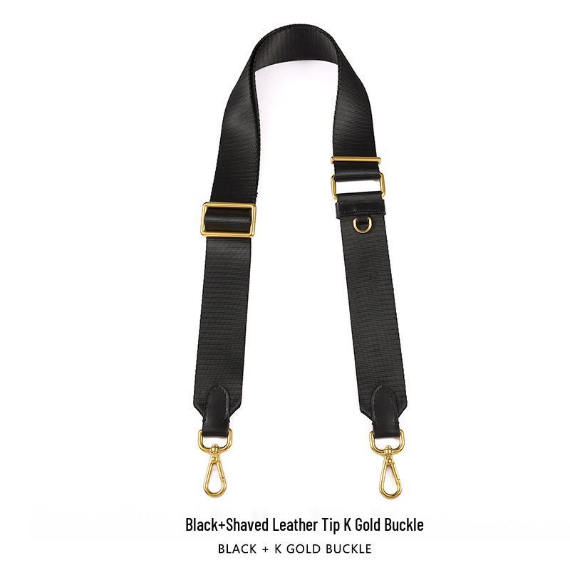 Black Wide Replacement Shoulder Strap for Hobo Cotton/Nylon Crossbody Bag or Backpack