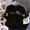 2026 Summer Comic Form Tom and Jerry Image 100% Cotton Printed Oversize Casual T-shirt Adult Children Parent-child Top Homewear.