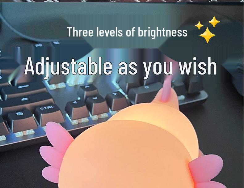 Axolotl Silicone Night Light - Creative Bedside Atmosphere Lamp & Gift Ornament