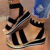 Summer Sandals Women Wedges Platform Ladies Hemp Shoes Ladies Candy Color Casual Girls Slip On Strap Cross Girls2022