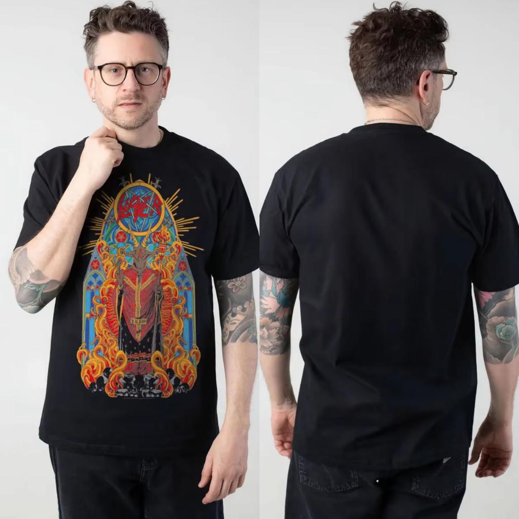 Rare Slayer Graphic Unisex Summer Short Sleeve Luxury Casual Vintage Fashion Brand Men and Women T-Shirt