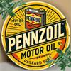 Retro Pennzoil Metallwandkunstschild Vintage Garagendekor Poster