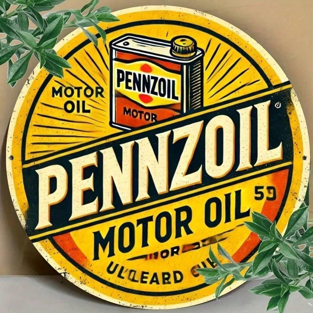 Retro Pennzoil Metallwandkunstschild Vintage Garagendekor Poster