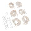6er Pack Makramee Pflanzenampel Baumwolle Blumentopfhalter Indoor Hängepflanzkorb mit Holzperlen