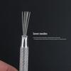 Non-Slip Polymer Clay Sculpting Tools: Seven-Needle Texture Brushes