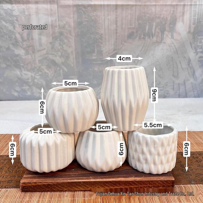 Lilang Creative Pure White 5-Piece Plant Pot Set