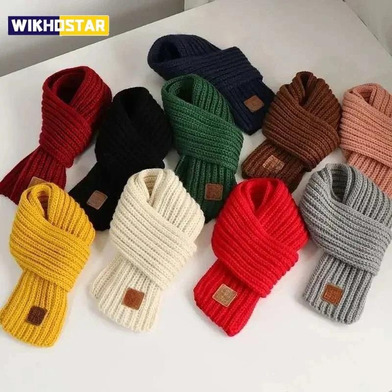 Sciarpa Invernale Lavorata a Maglia per Bambini Ragazzi Ragazze Fazzoletto da Collo Outdoor Tieni Caldo Scaldacollo Sciarpa Morbida Sciarpe per Bambini Genitore-figlio