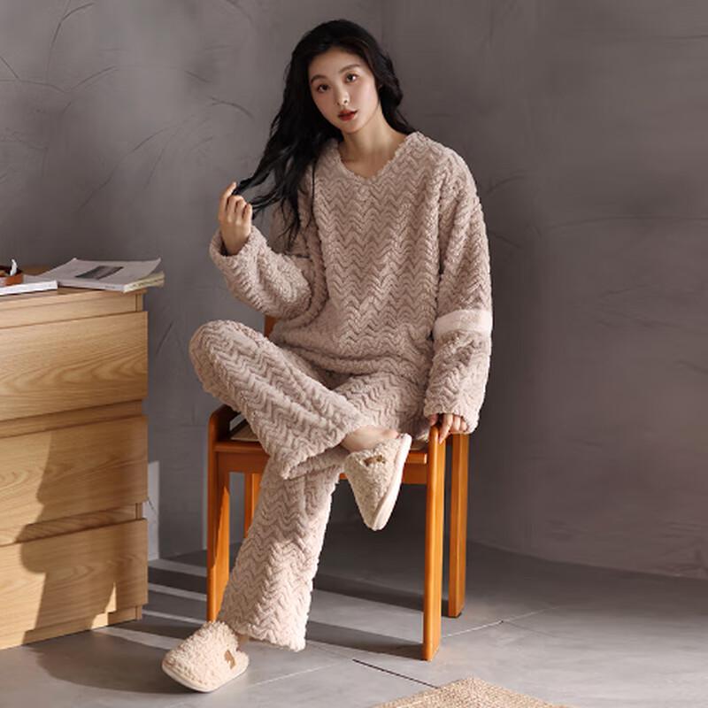 Autumn Winter Couple's Warm Pajama Set