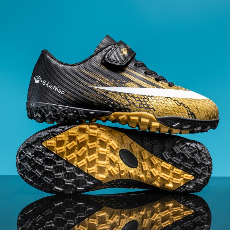 Kids Firm Ground Soccer Cleats, Boys & Girls Athletic Outdoor TF Football Shoes, Children's Lightweight Football Training Shoes