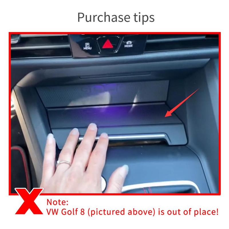 Car Central Armrest Box for VW Golf 8 2020 Interior Accessories Stowing Tidying Center Console Organizer BLACK