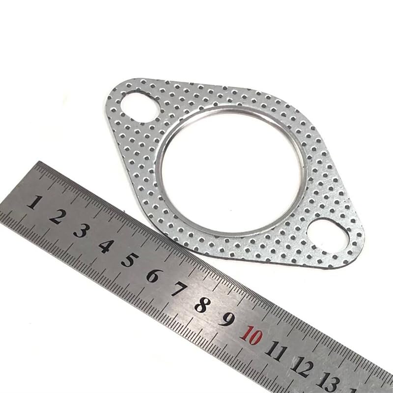Audiophile Muffler Gasket 2 Pieces Exhaust Gasket Flange Gasket Metal