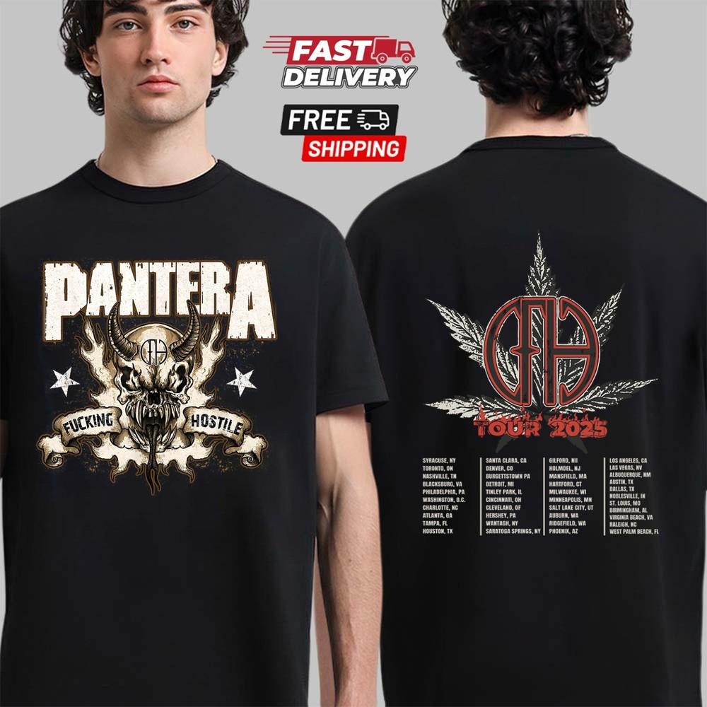 

Pantera Band Tour Date 2025 Double-Sided T-Shirt V03 The Family Fan Gift Shirt Unisex T-Shirt XXL