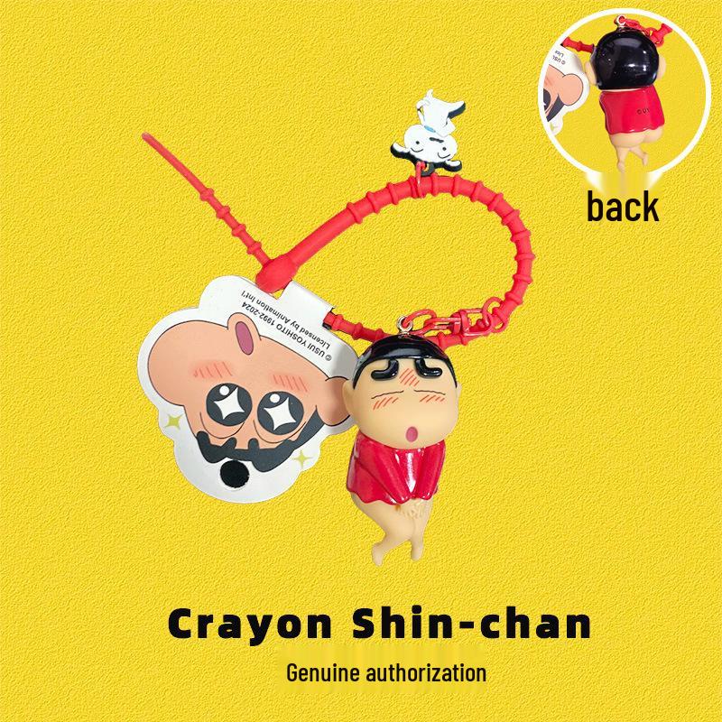 Crayon Shin-chan Cute Cartoon Pendant Keychain Plush Toy Backpack Charm
