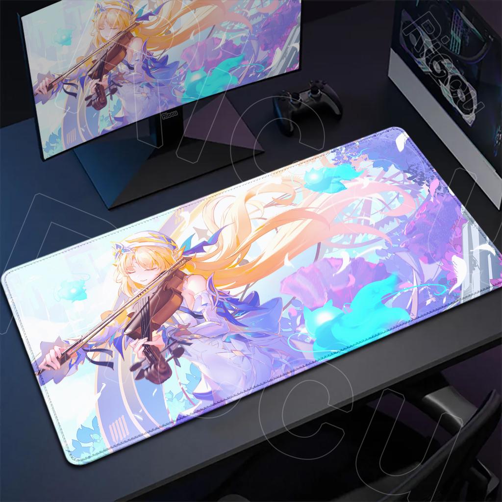 Anime Mousepad Large Genshin Impact Nicole Reeyn XXL Office Mats PC Accessorie Keyboard HD Mouse Pad Game Rubber Expand Desk Mat