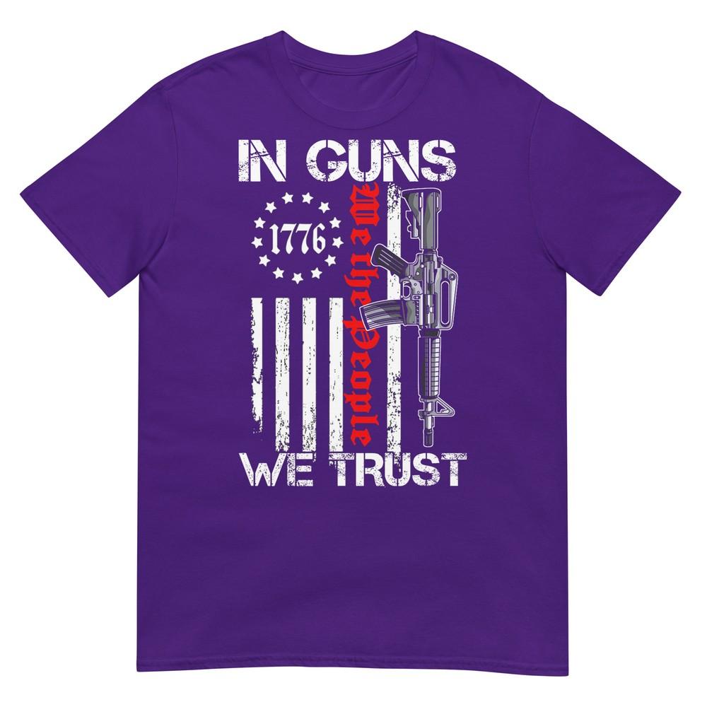 In Guns We Trust We The People Ar15 Usa Flag Pro Guns Tshirt