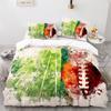American Football Duvet Cover Set 3D Sports Rugby Player Comforter Cover Skull Football Player Polyester Bedding Set For Kid Boy