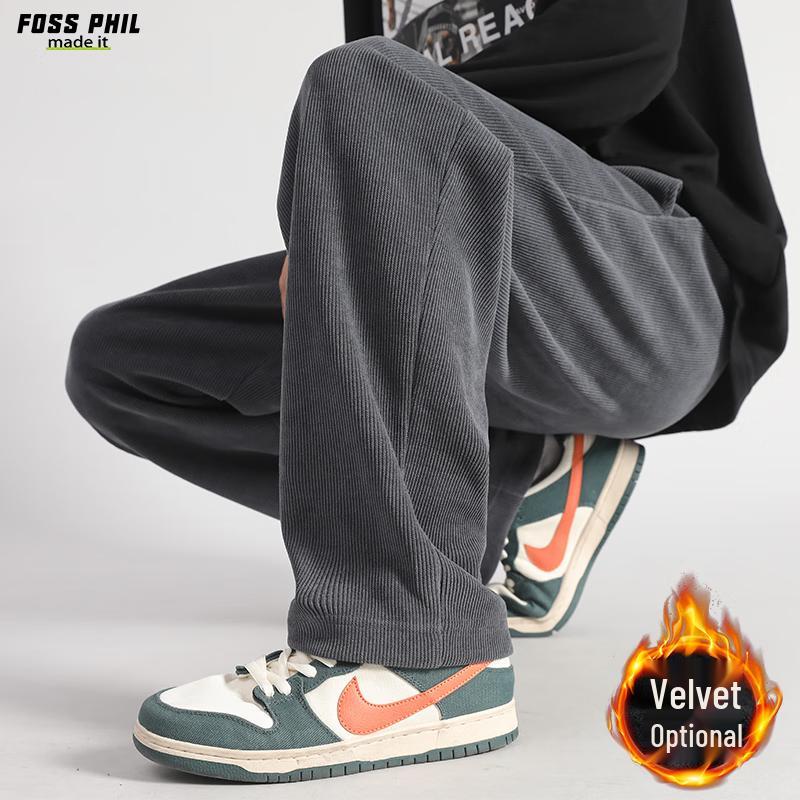 Foss Phil Men's Autumn/Winter Corduroy Straight Leg Casual Pants