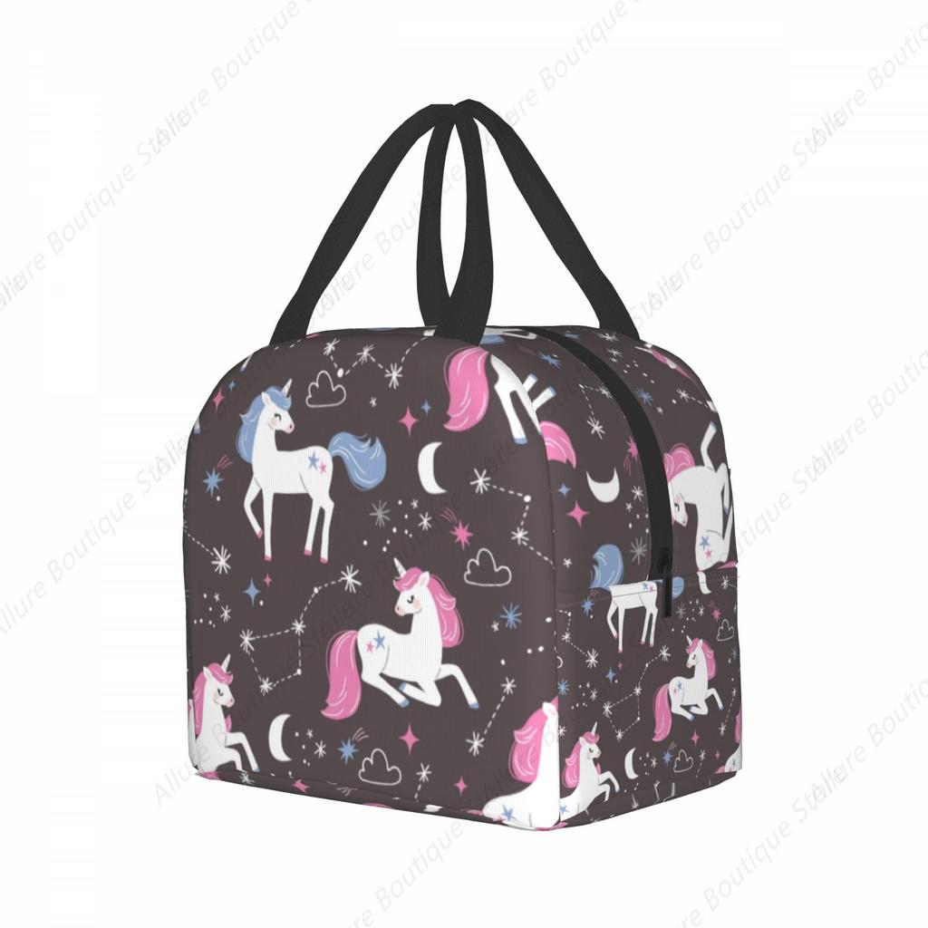 Lunch Bag Waterproof Insulated Canvas Cooler Bag Thermal Cold Food Picnic Travel Tote for Women Children