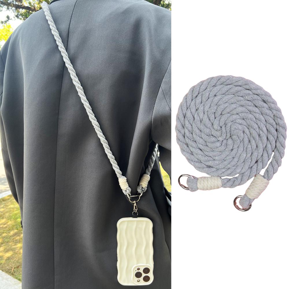 Reine handgemachte abnehmbare verstellbare mehrfarbige dicke Seil Handy Lanyard Hals hängen schrägen Körper