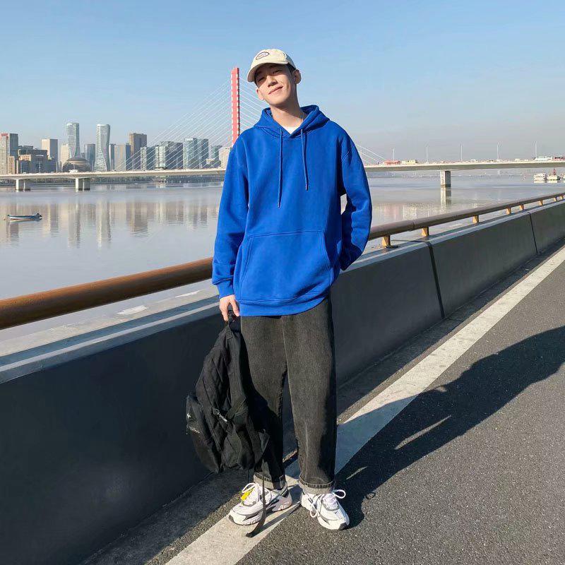 Men's Loose Fit Hooded Sweatshirt, New 2025 Style, Light Gray, Casual Jacket for Spring/Autumn/Winter