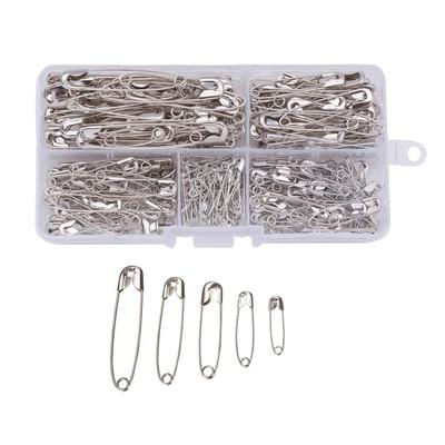 1 Box mit 6 Sicherheitsnadeln in den Größen 22 mm, 28 mm, 32 mm, 38 mm, 45 mm und 55 mm, 220 Stück, für Zuhause, Büro, Kunsthandwerk, Nähen, handgefertigtes Schmuckzubehör