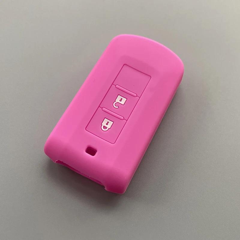 Silicone Car Key Cover Case Shell protector For Mitsubishi L200 ASX Outlander Eclipse Cross Pajero Sport Lanacer 2button key