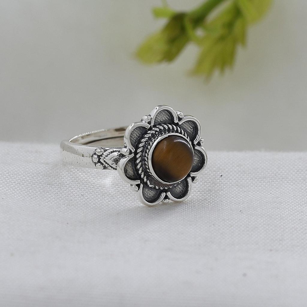 Tiger Eye Silver Handmade Ring, Silver Jewelry, 925 Sterling Silver Handmade Jewelry, Women Ring, Gift For Her Ar8951