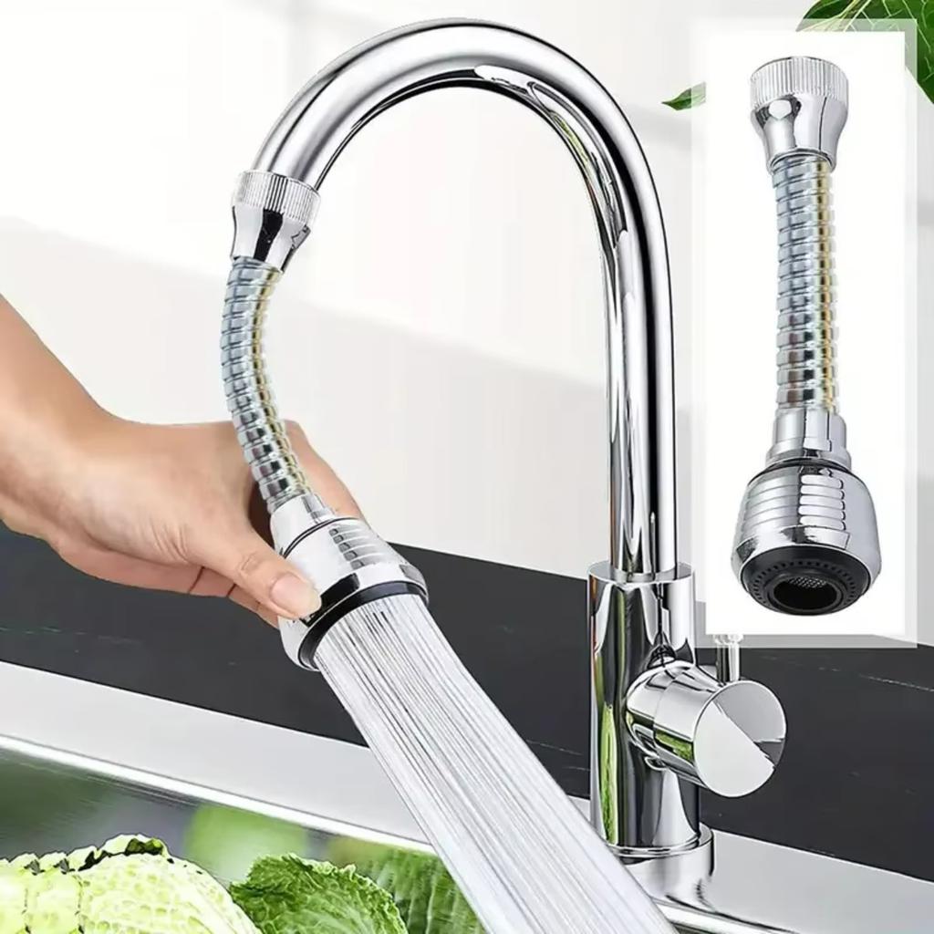 HOMZY 360° Rotating Kitchen Faucet Pressurized Anti-Splash Extended Filter Foam Universal Faucet Head Sprayer for Kitchen