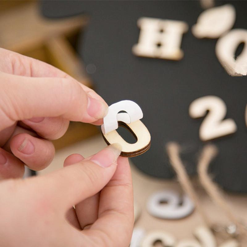 Self-sticking Wooden 0-9 Numbers Embellishments 30mm Scrapbooking Card Making Craft DIY