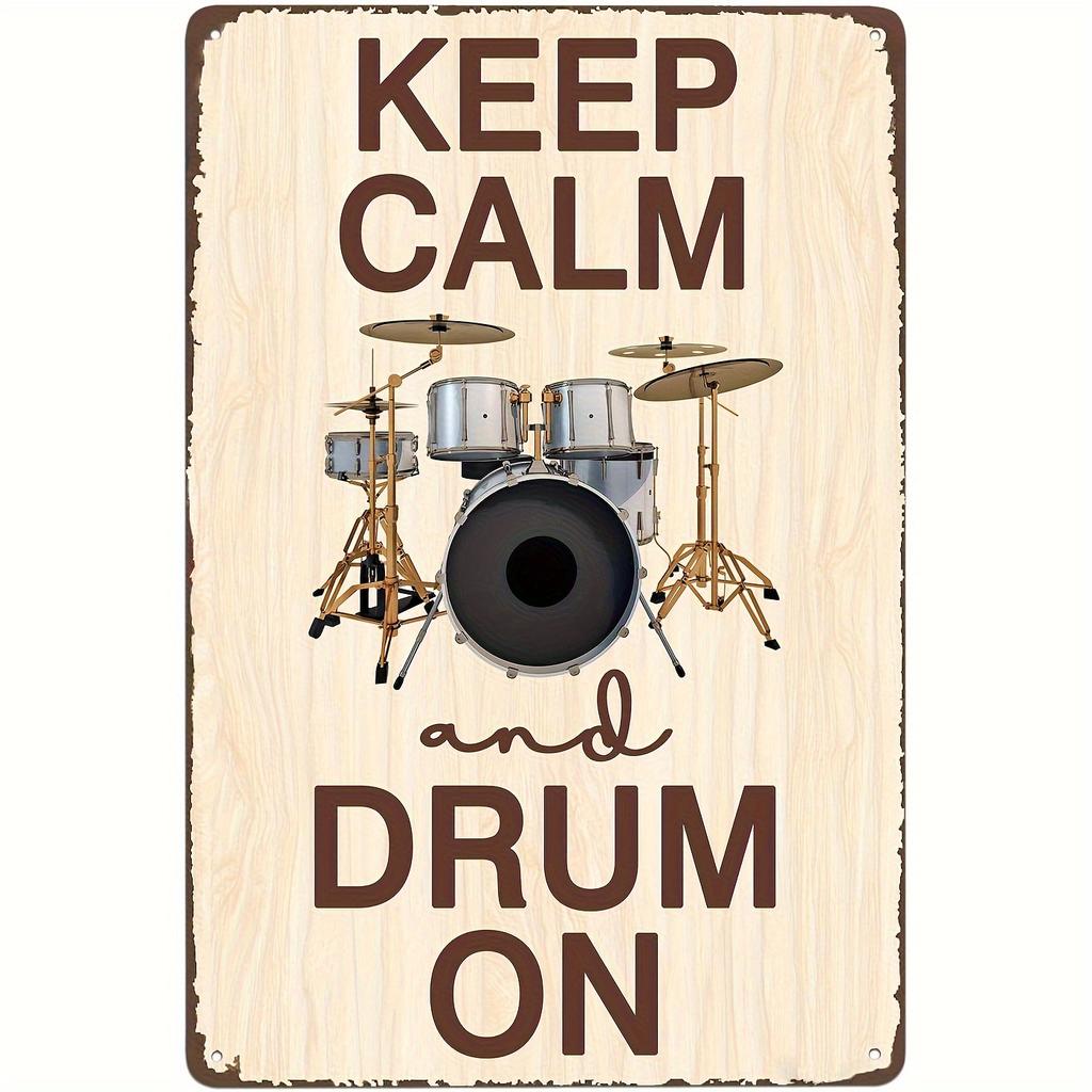 Vintage Schlagzeuger Anhänger Metall Blechposter Schlagzeug Metall Blechschild Poster Platte für Schlagzeuger Café Garage Fitnessstudio oder Boxclub Dekor